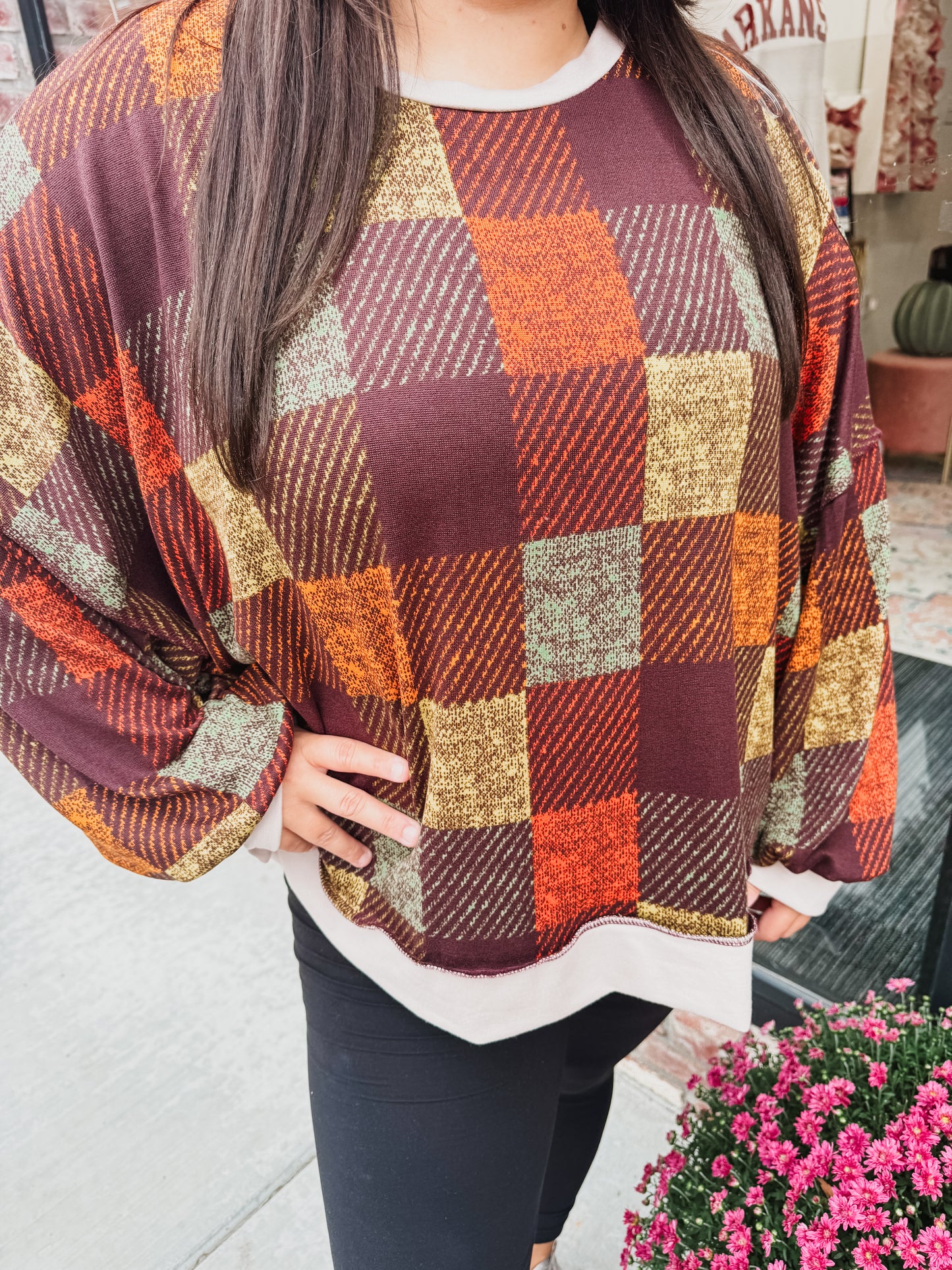 Checkered Fall Sweater