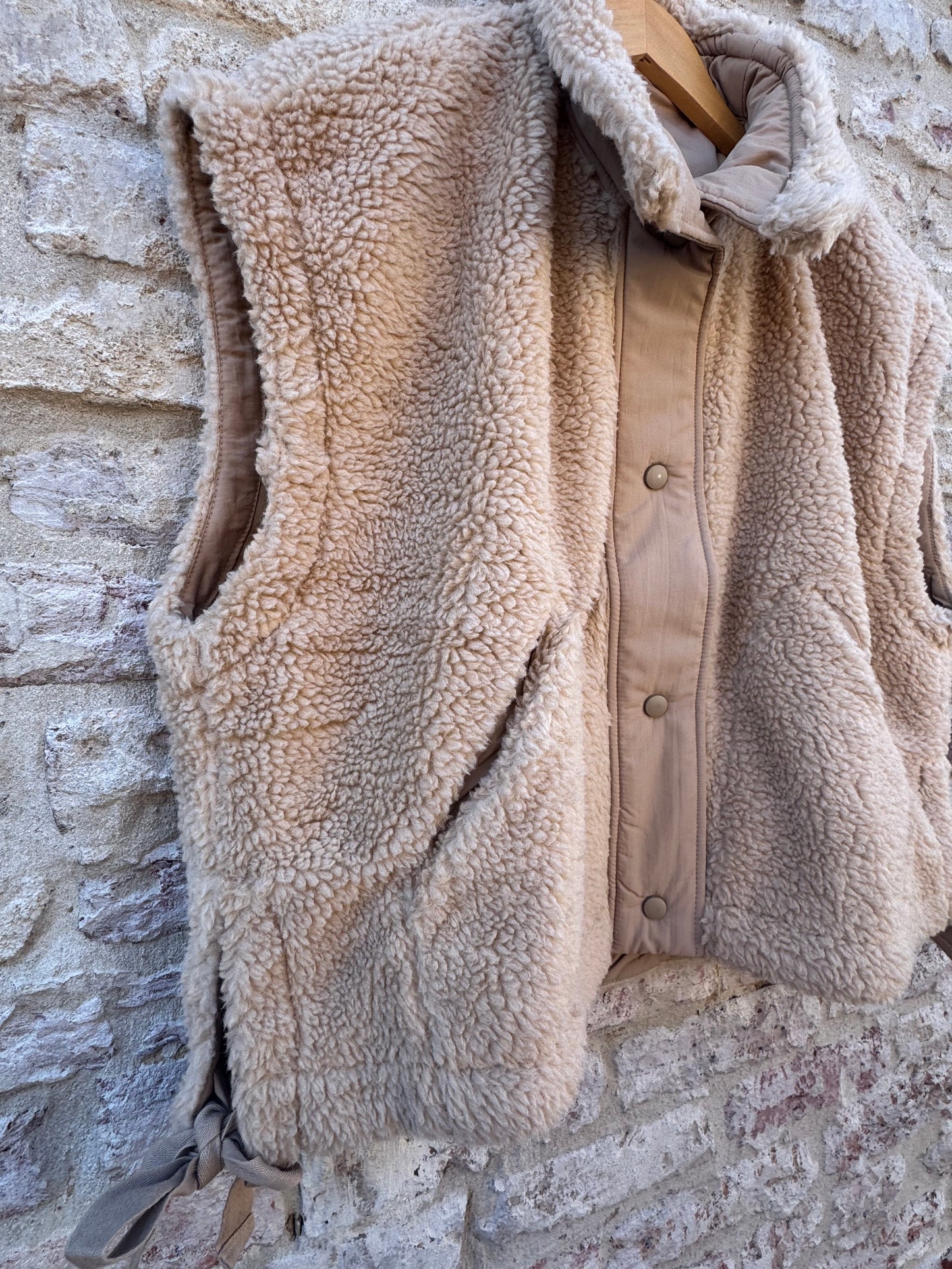Camel Fuzzy Vest