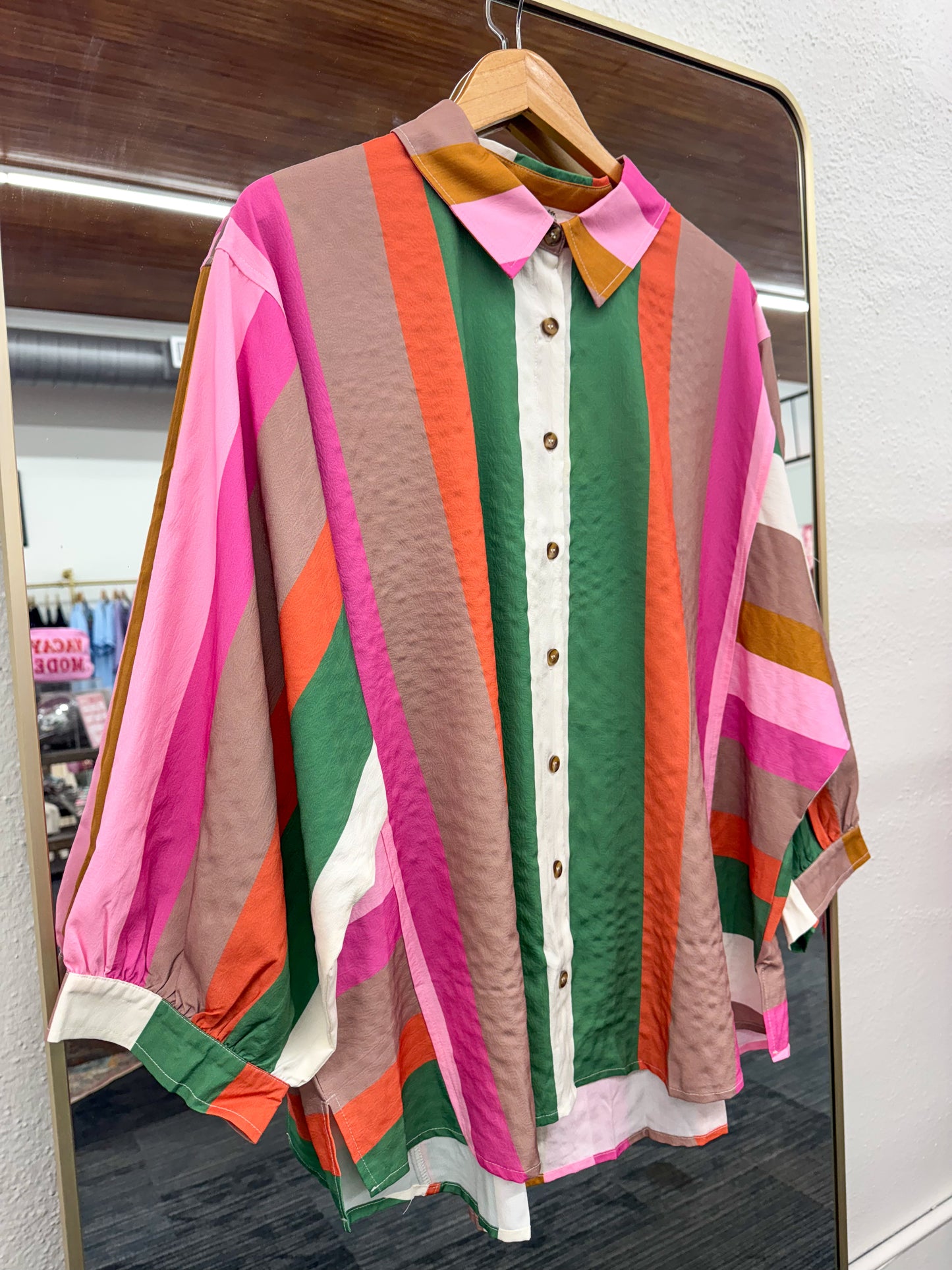 PLUS Striped Multi Blouse