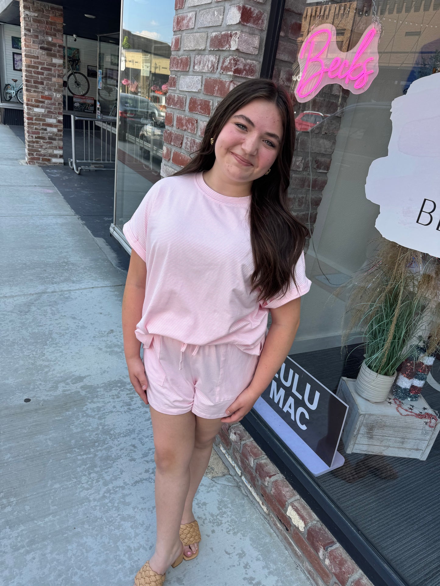 Pink Striped Set