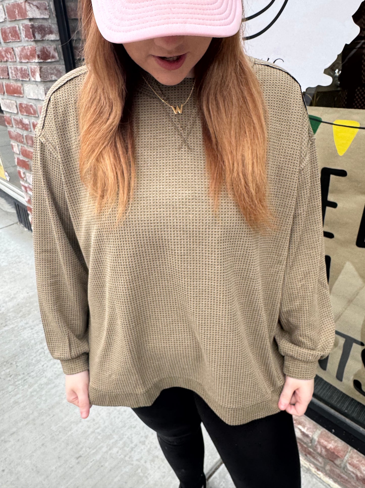 Olive Oversized Tunic Top