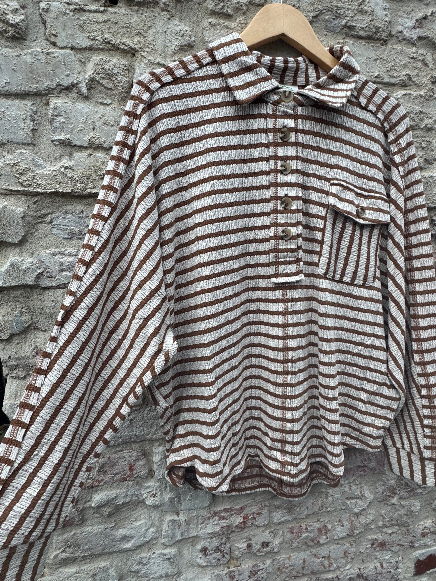 Oversized Striped Knit Top