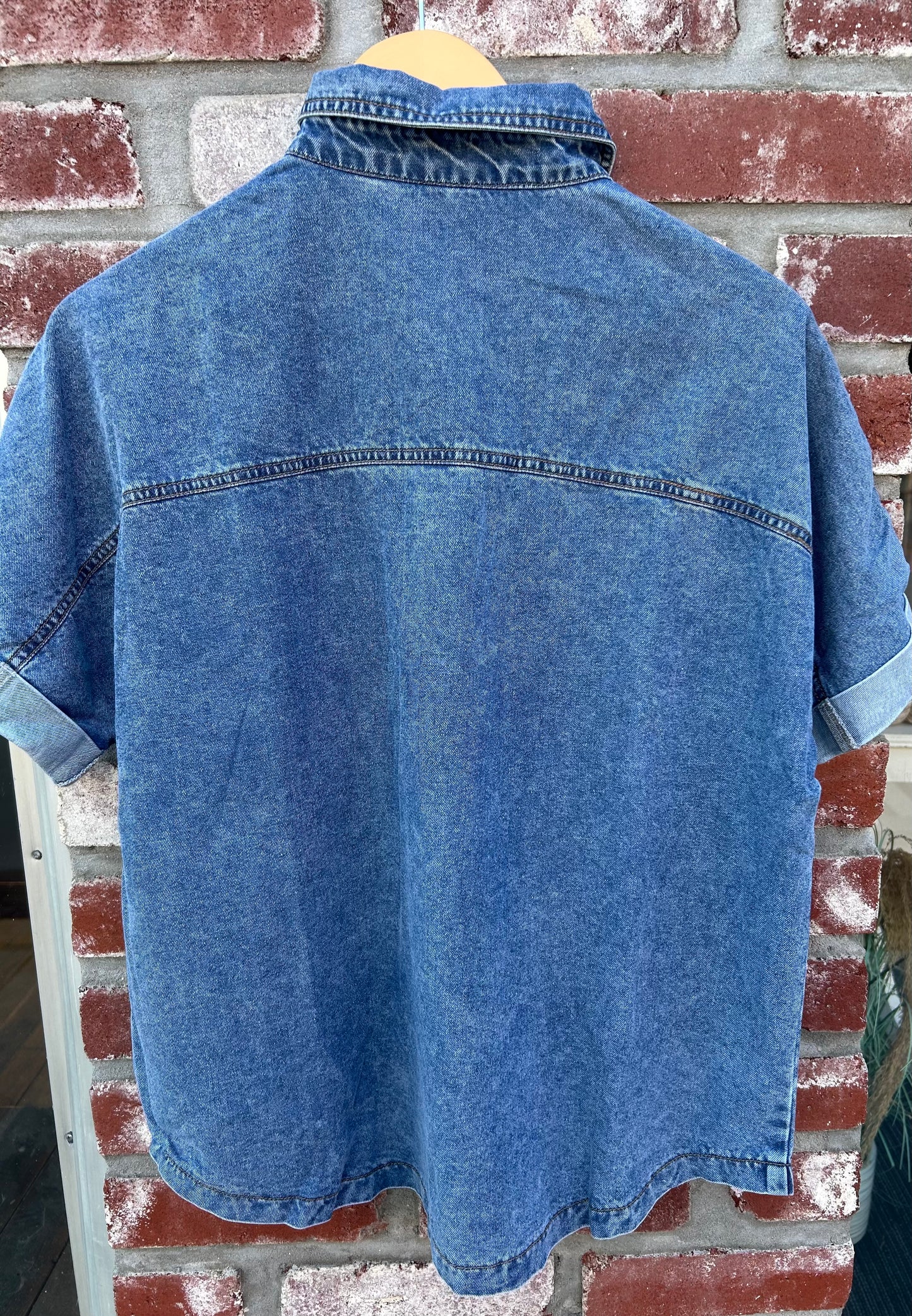 Denim Oversized Top