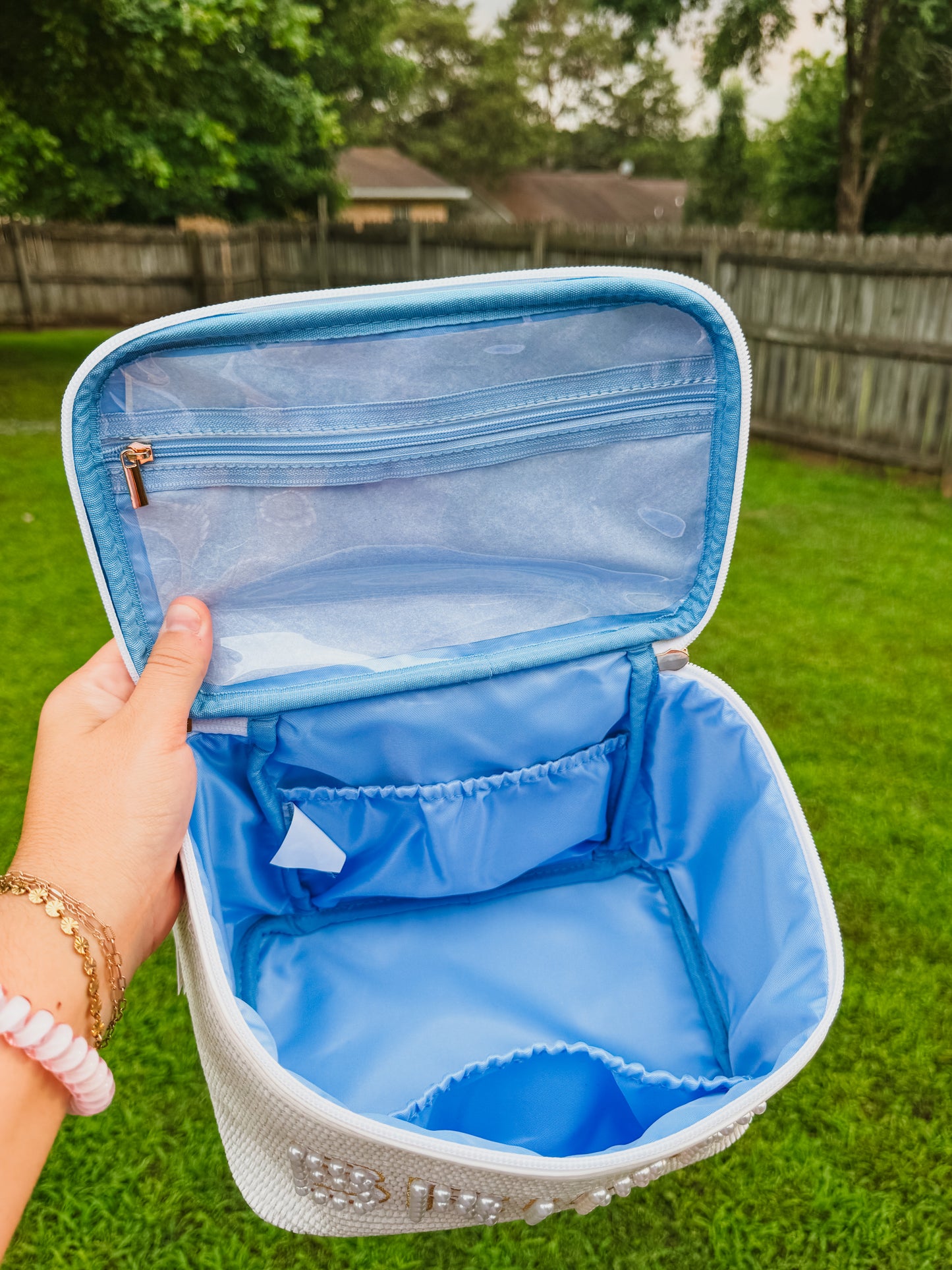 Bride Pearl Makeup Tote