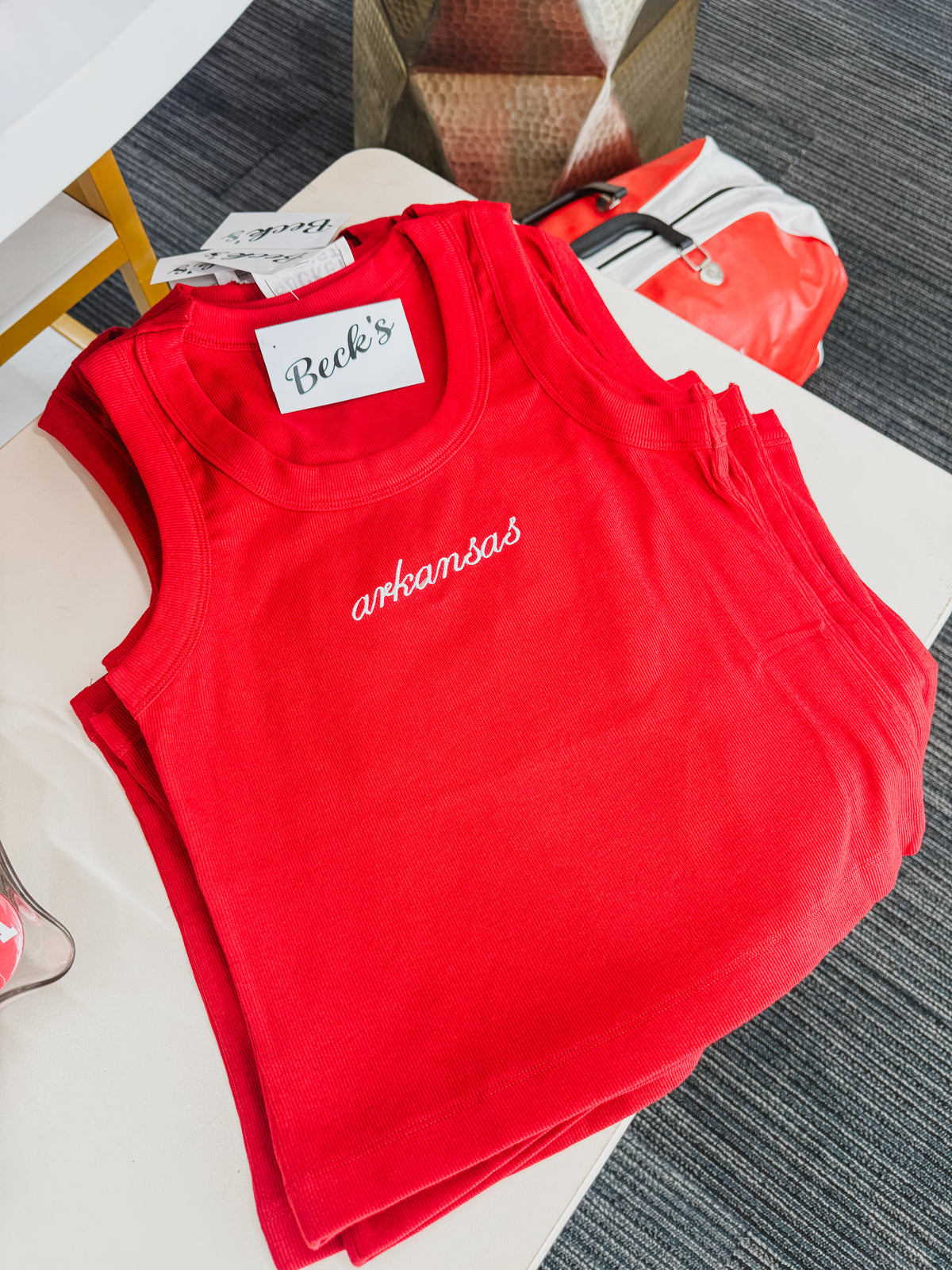 Arkansas Embroidered Tank Top