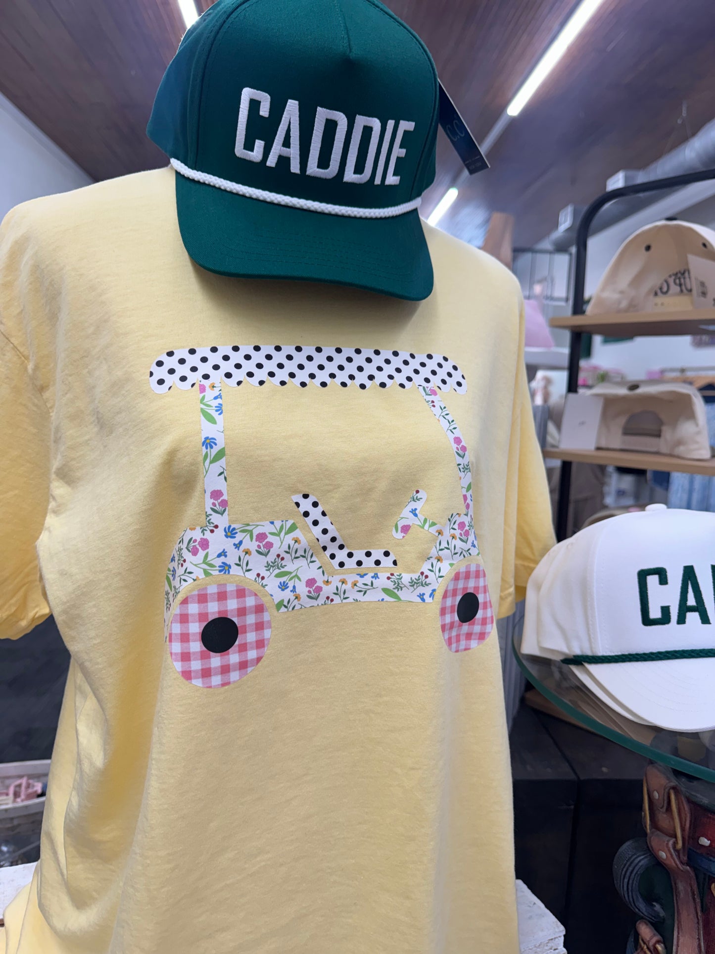 Golf Cart Floral Tee