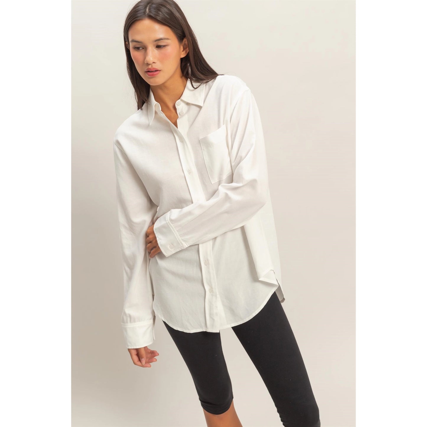 Linen Button Up Long Sleeve