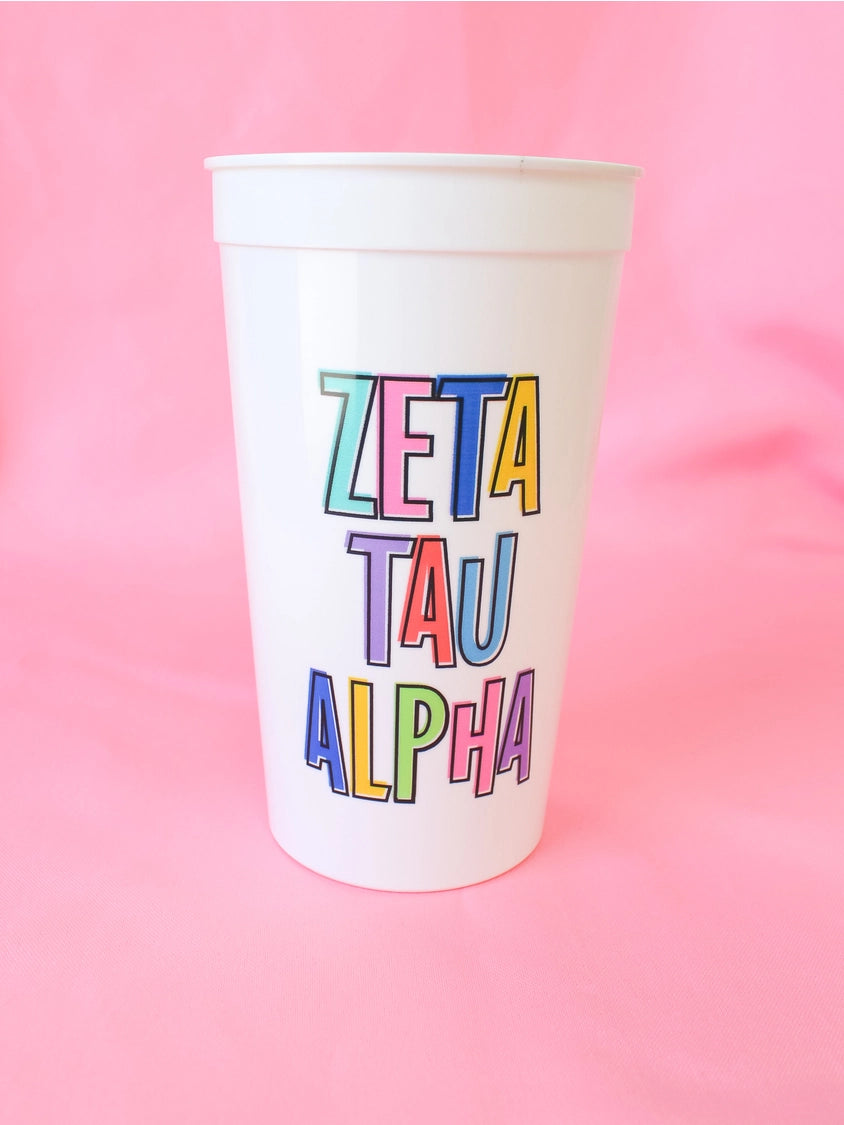 Sorority Colorful Stadium Cup