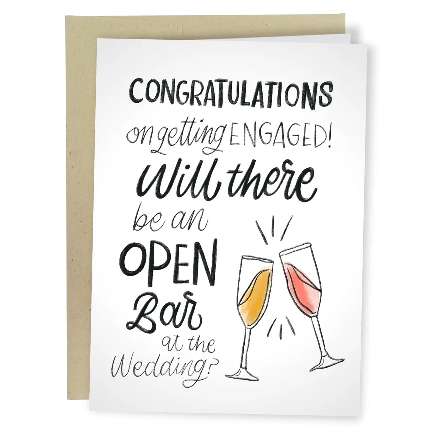 Open Bar Greeting Card