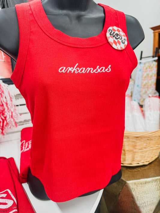 Arkansas Embroidered Tank Top