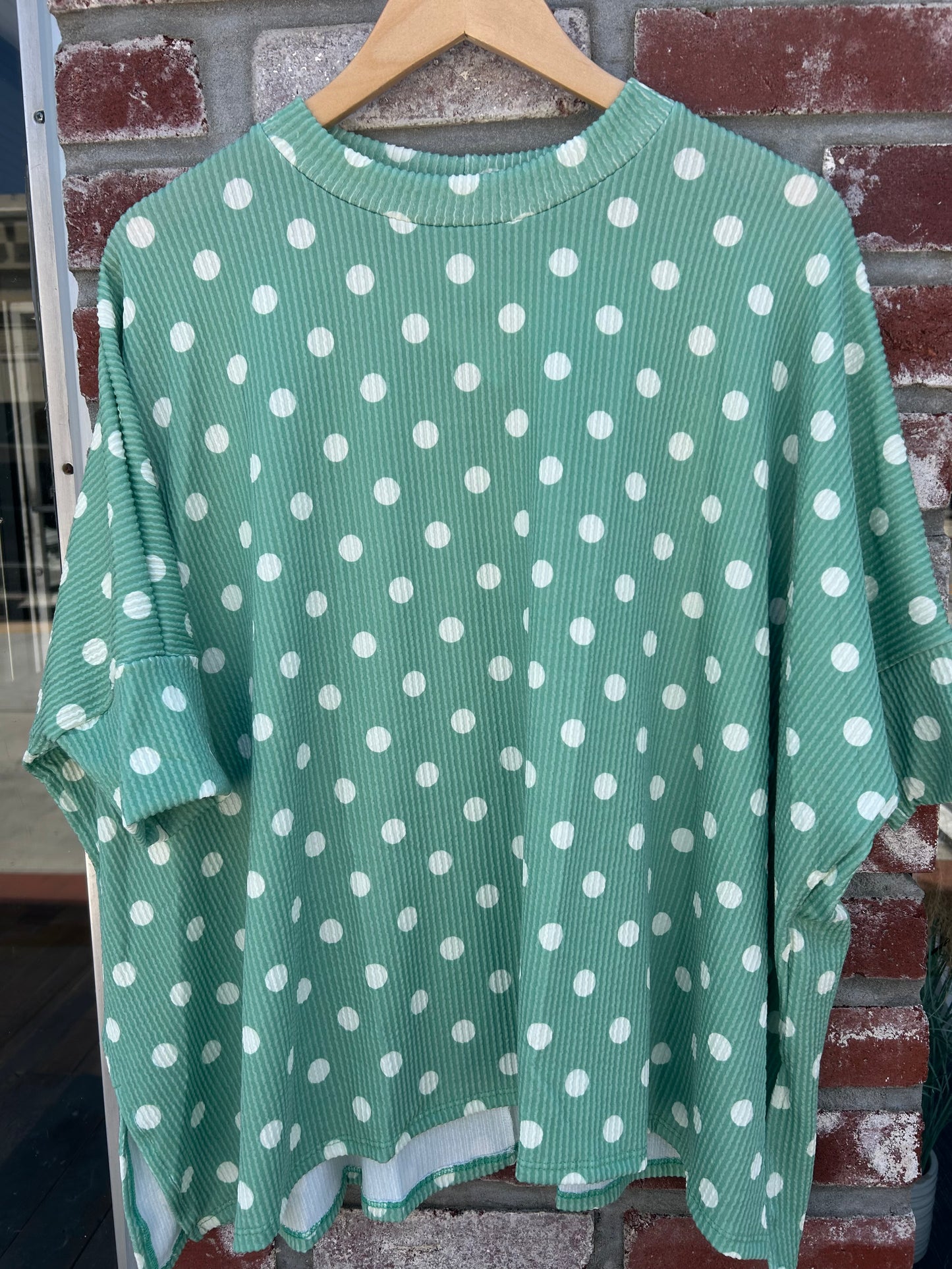Oversized Waffle Knit Top