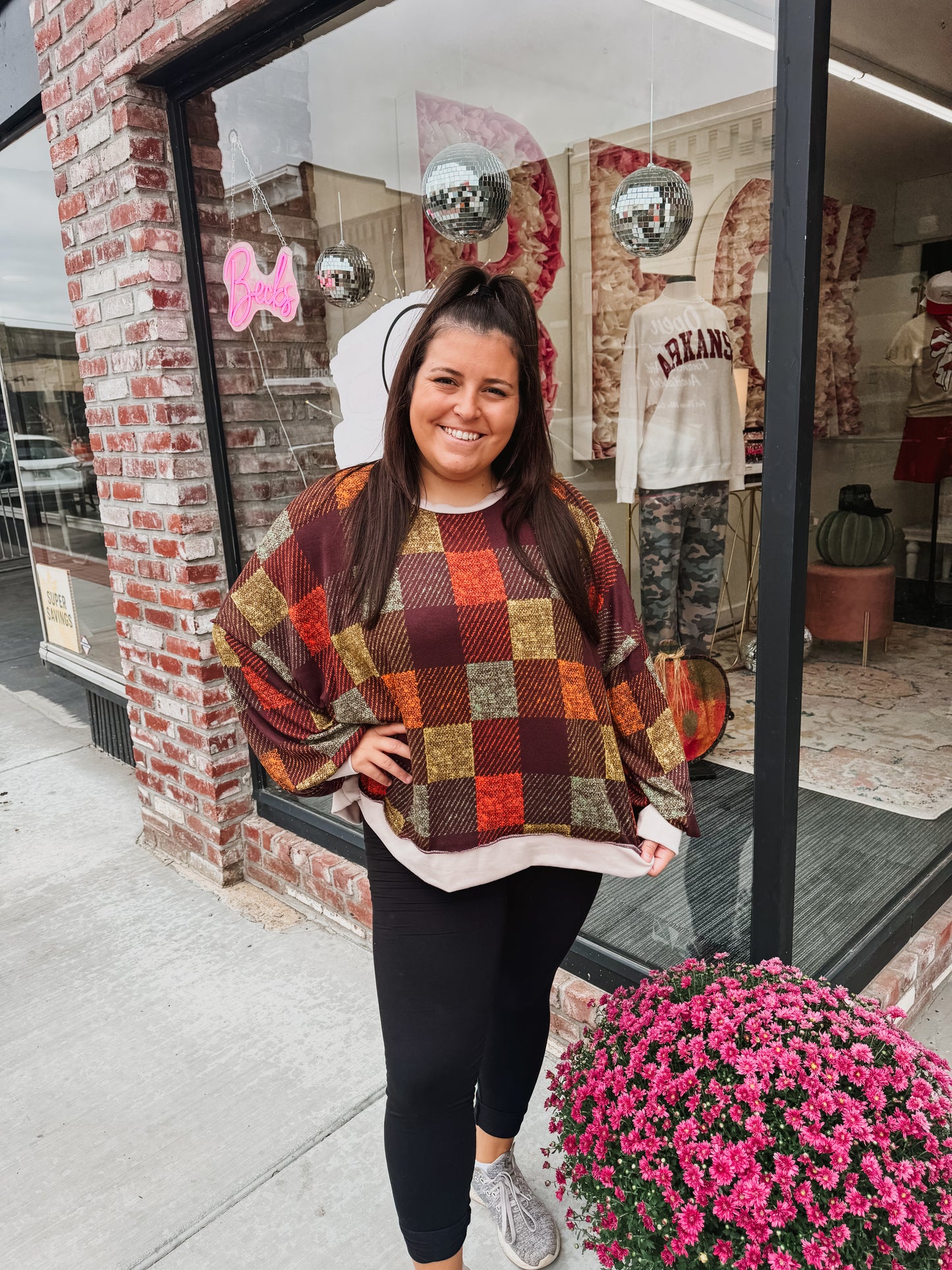 Checkered Fall Sweater