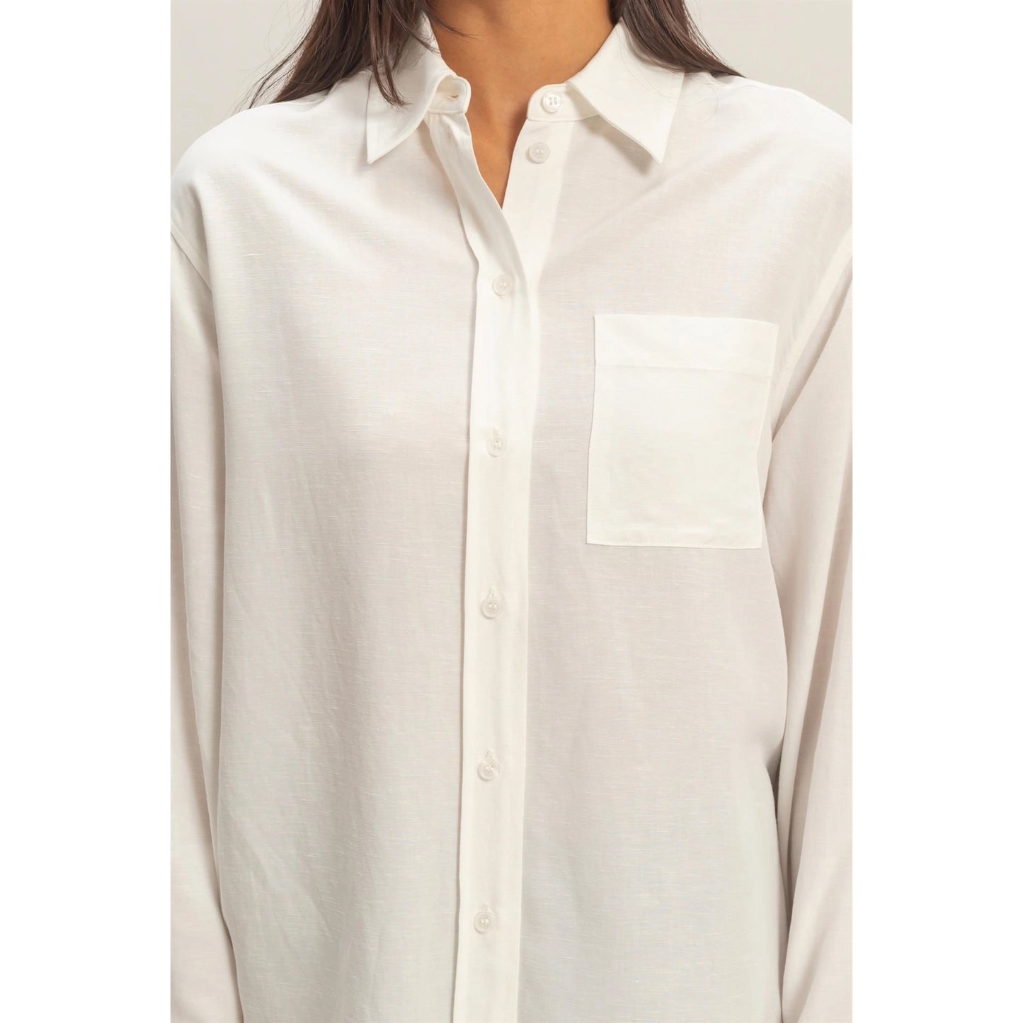 Linen Button Up Long Sleeve