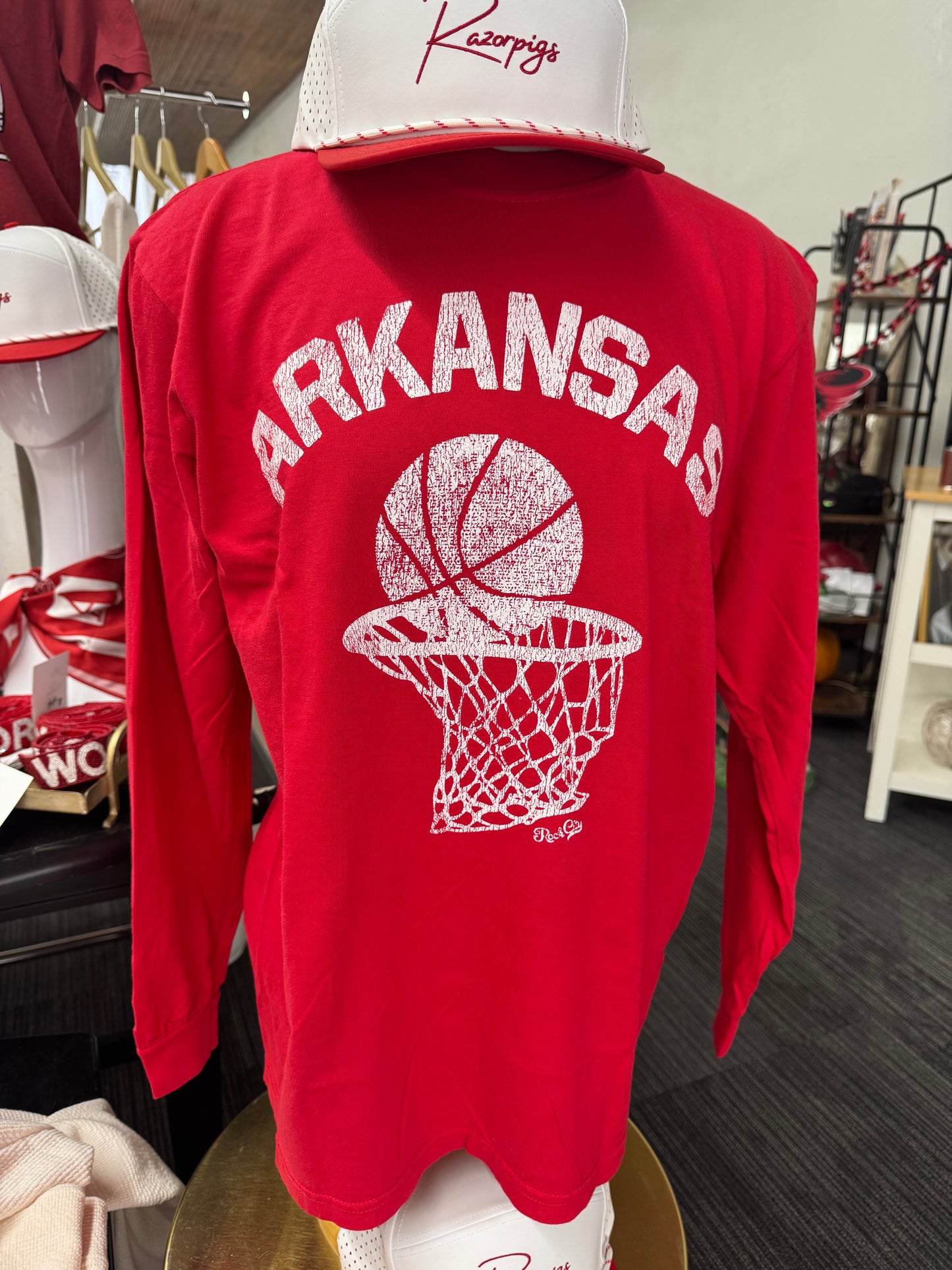 Arkansas Basketball Red Long Sleeve