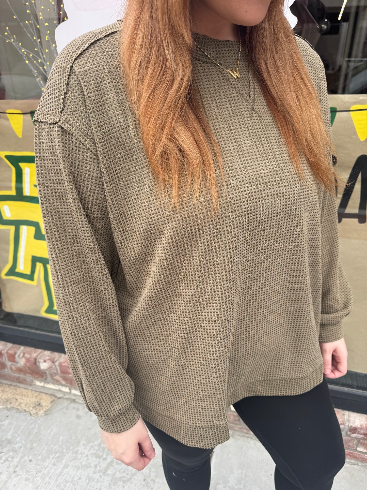 Olive Oversized Tunic Top