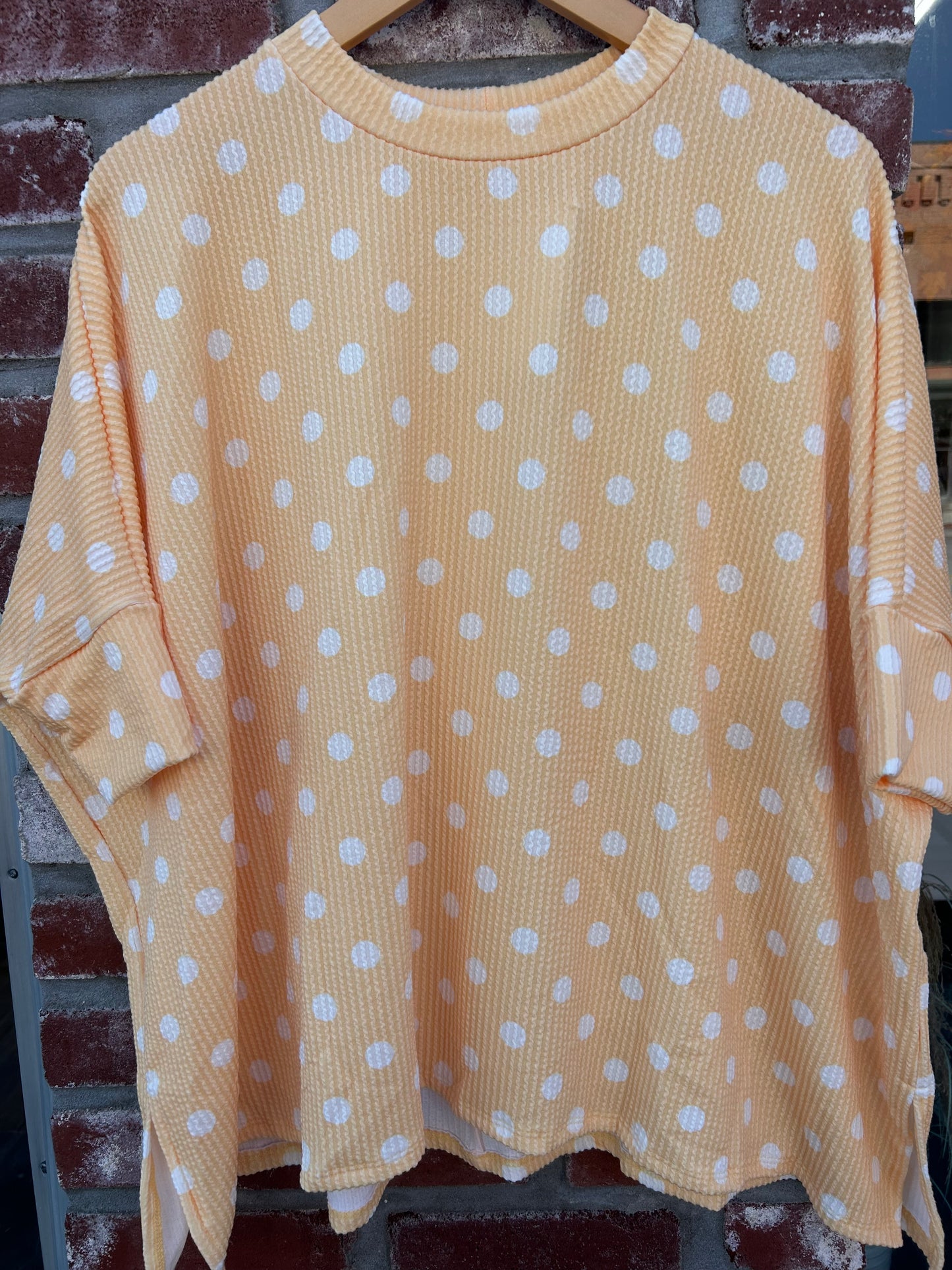 Oversized Waffle Knit Top