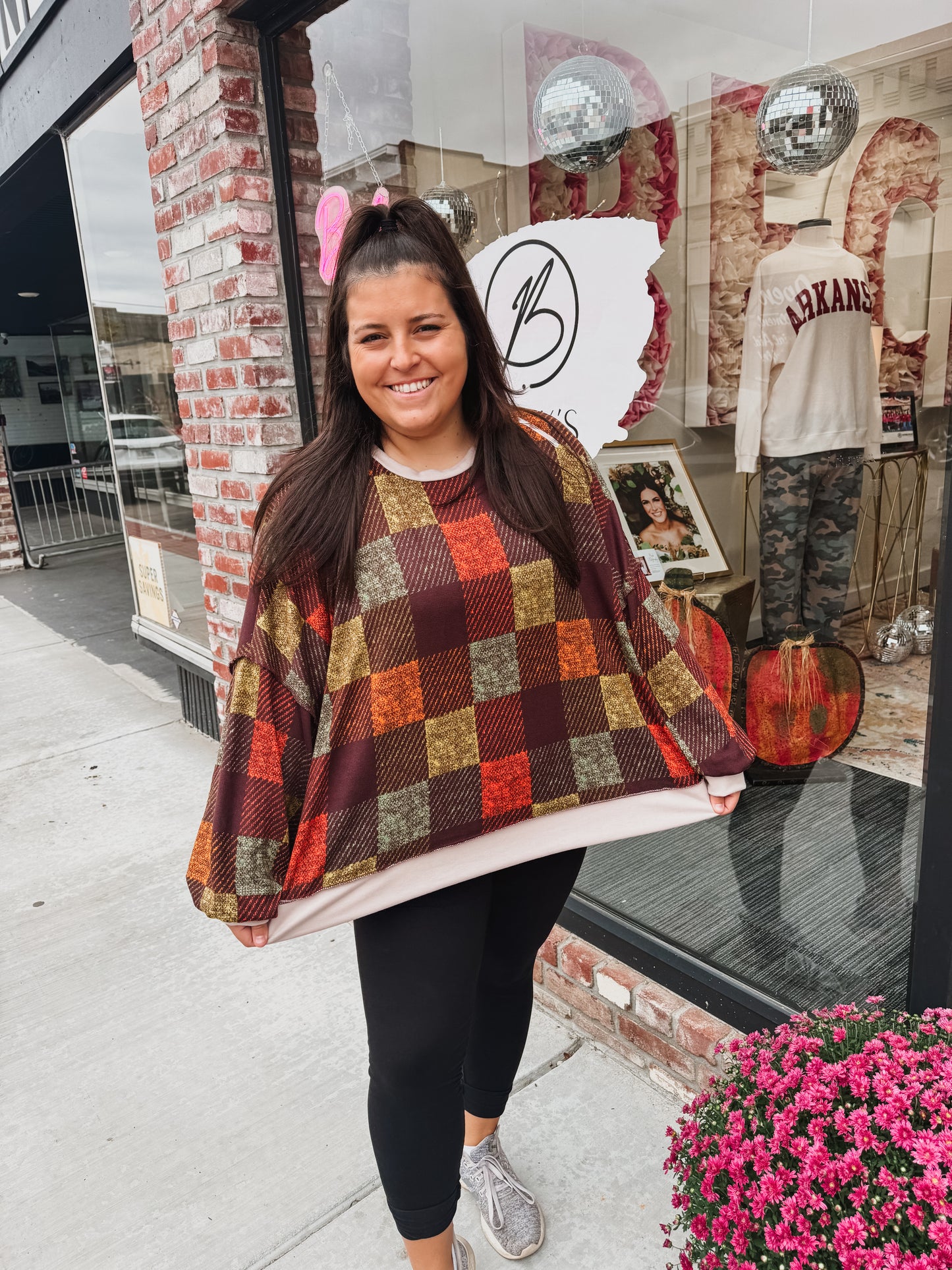 Checkered Fall Sweater