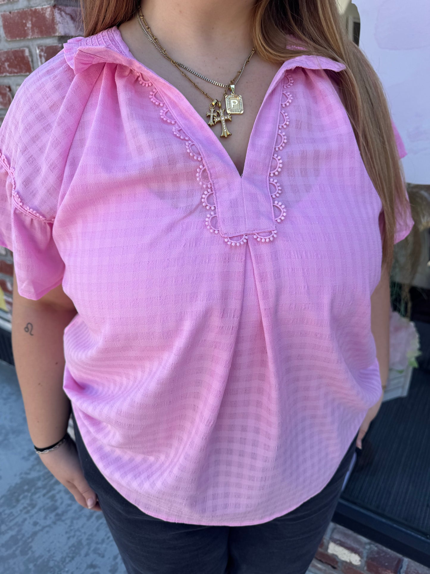 Ruffle Sleeve Blouse