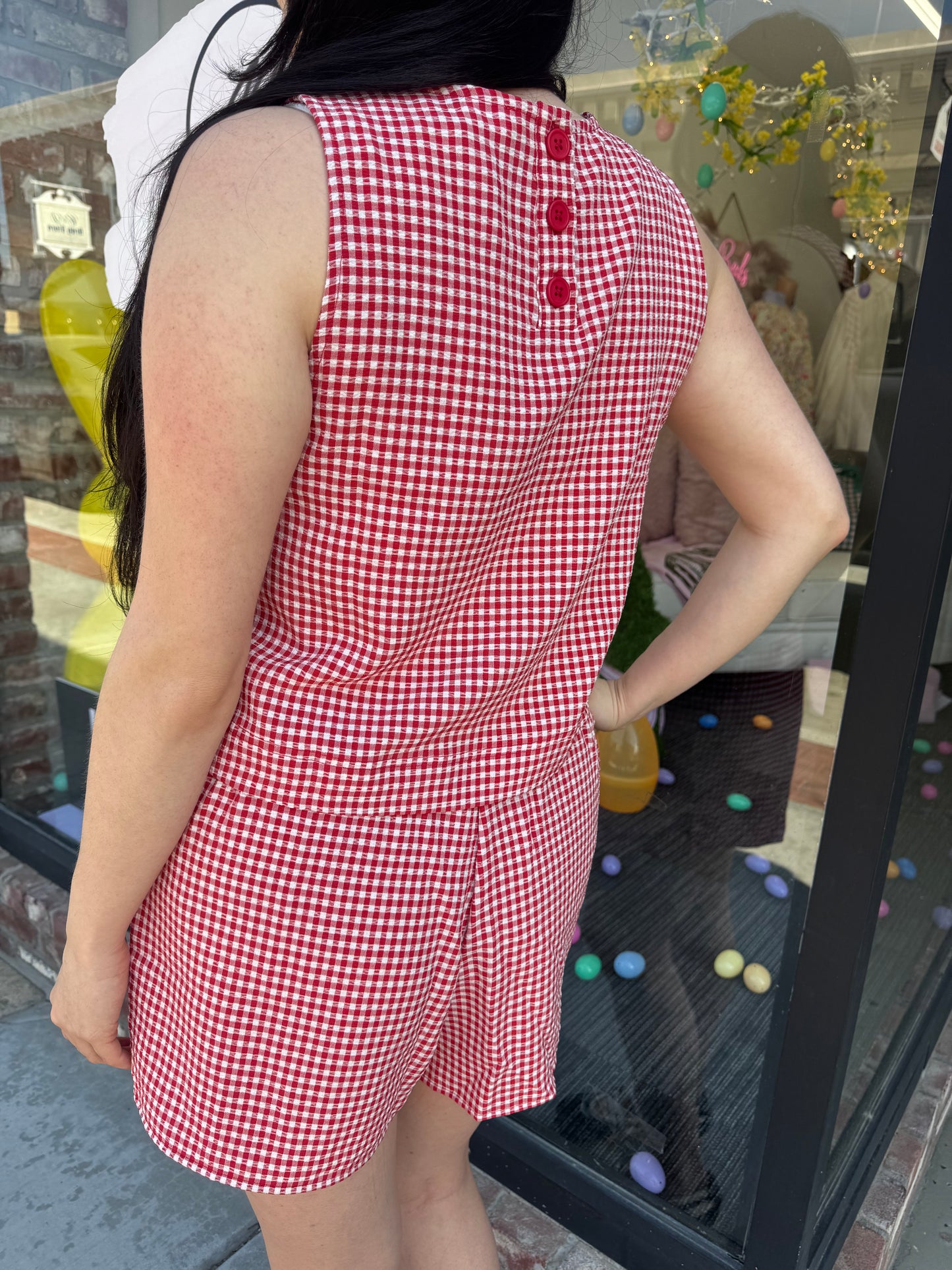 Gingham Skort Set