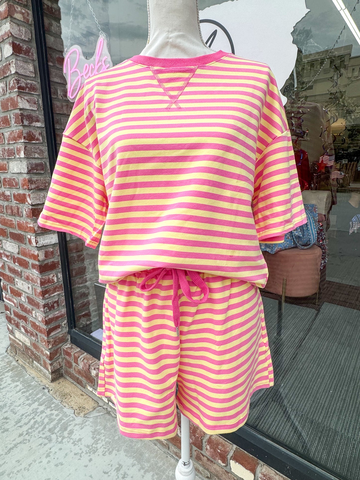 Striped Oversized Cotton Set