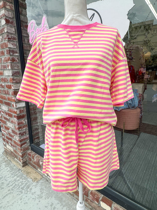 Striped Oversized Cotton Set