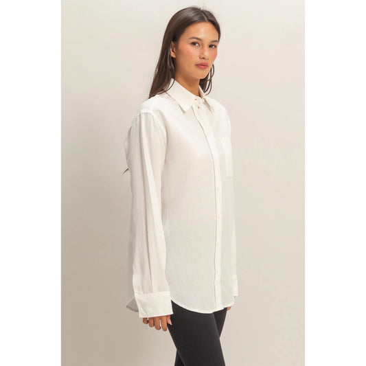 Linen Button Up Long Sleeve