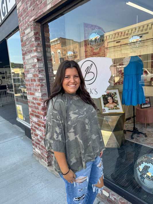 Camo oversized blouse