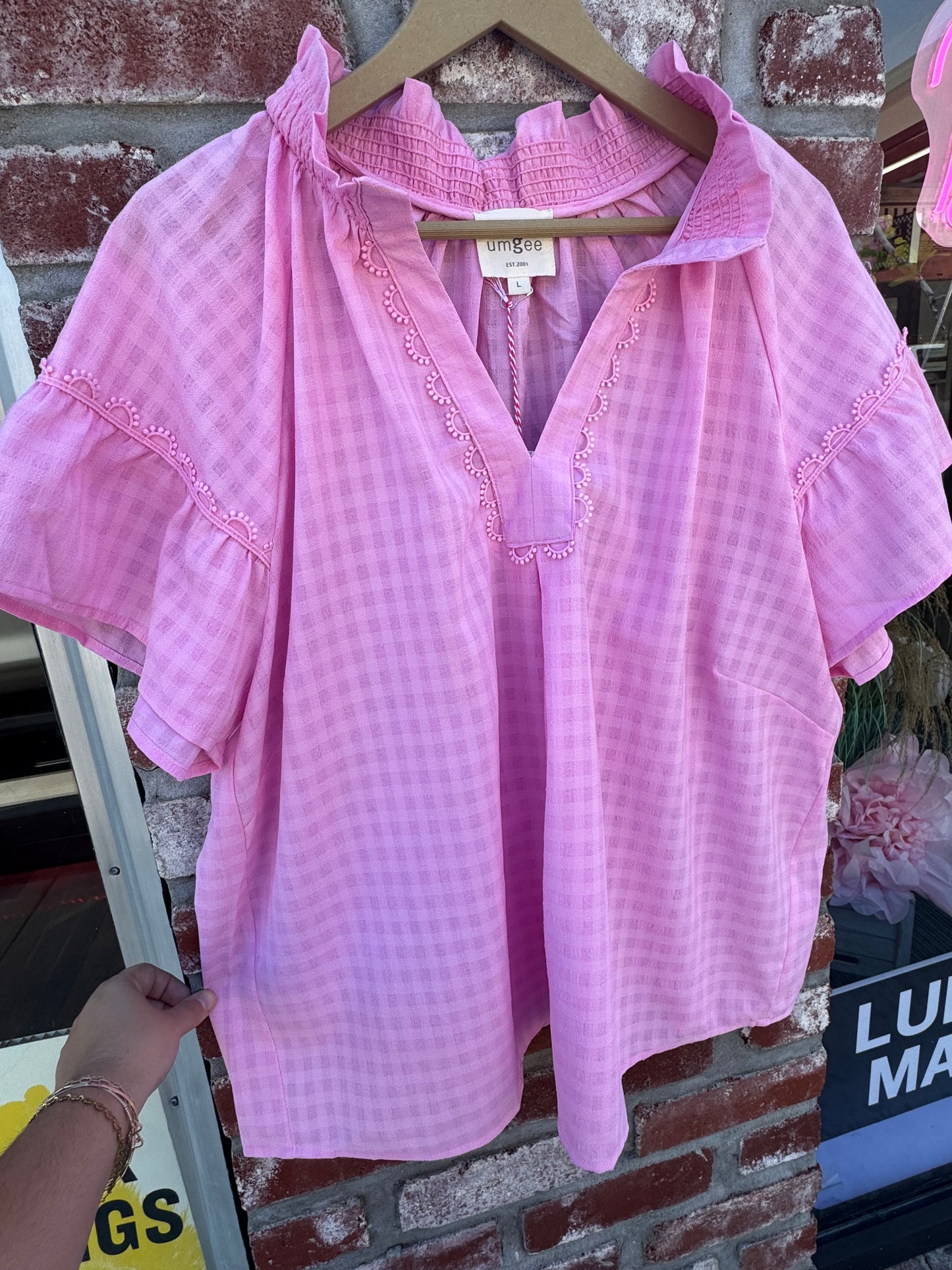 Ruffle Sleeve Blouse