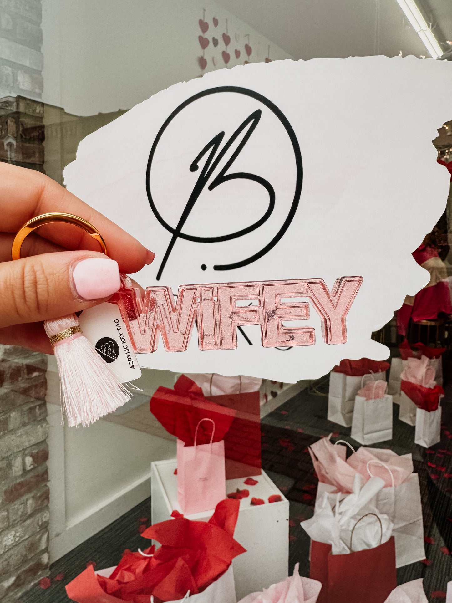 Wifey Pink Keychain