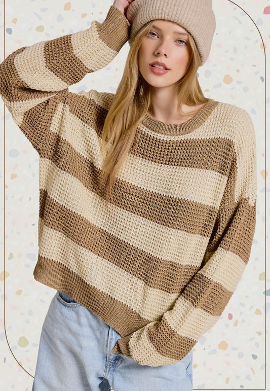 Loose Fit Striped Sweater