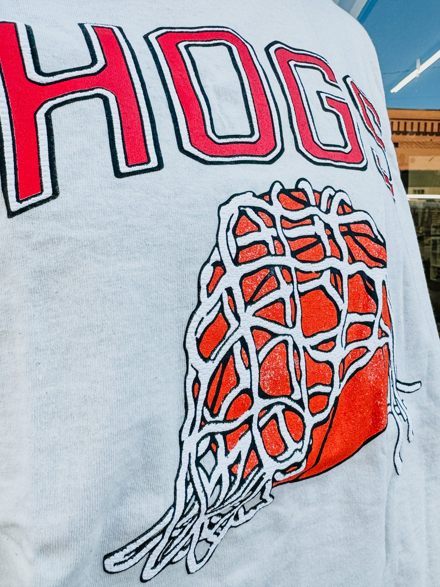 Hogs Distressed Basketball Tee