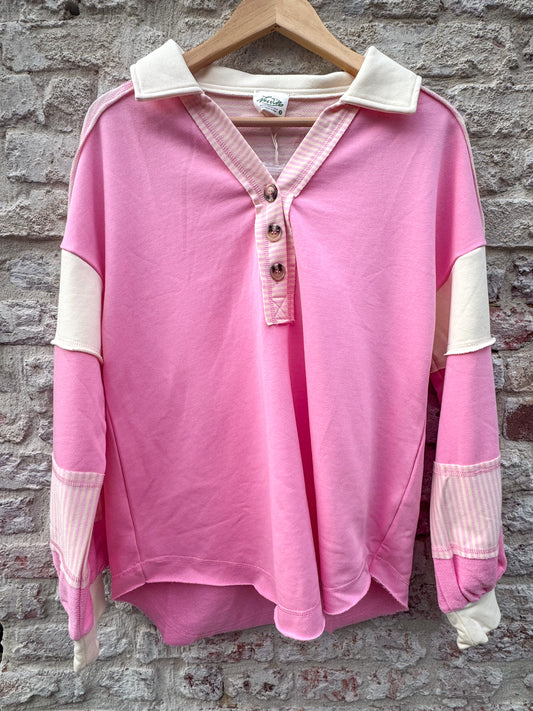 Oversized Block Color Top