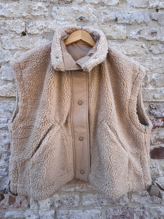 Camel Fuzzy Vest