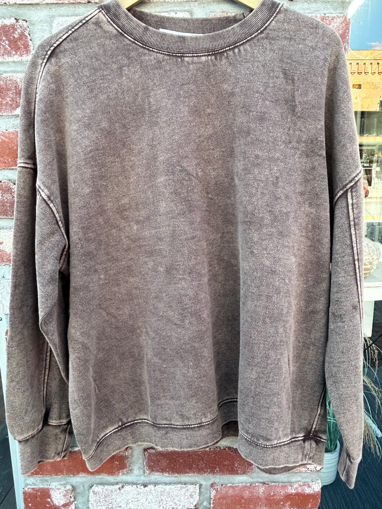 Acid Washed Oversized Sweatshirt
