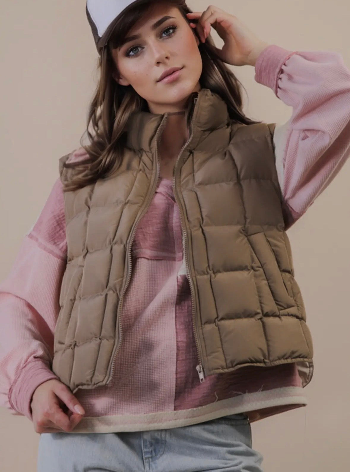 Mocha Puffer Vest