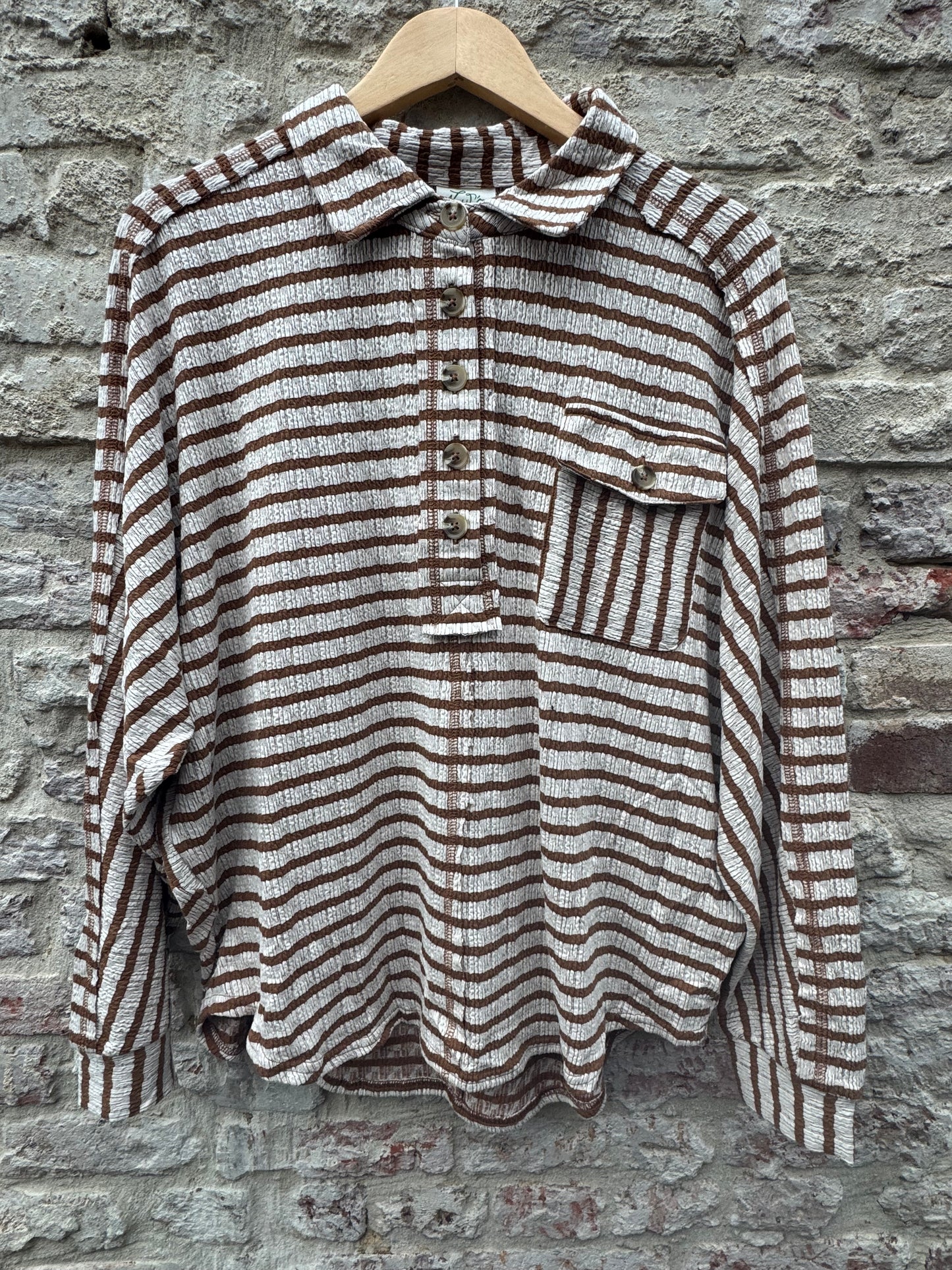 Oversized Striped Knit Top