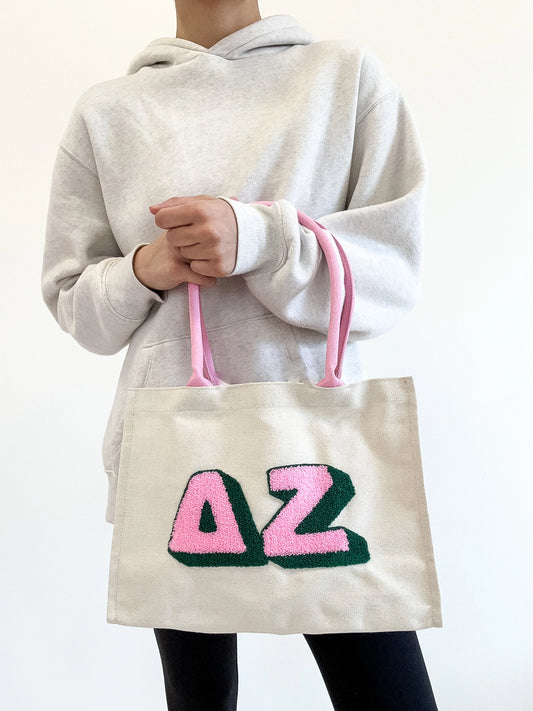 Delta Zeta Chenille Tote