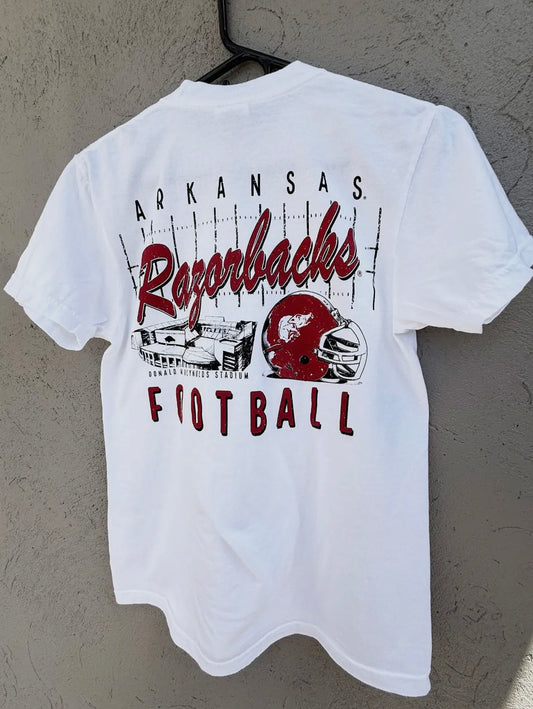 White Razorback Stadium Tee