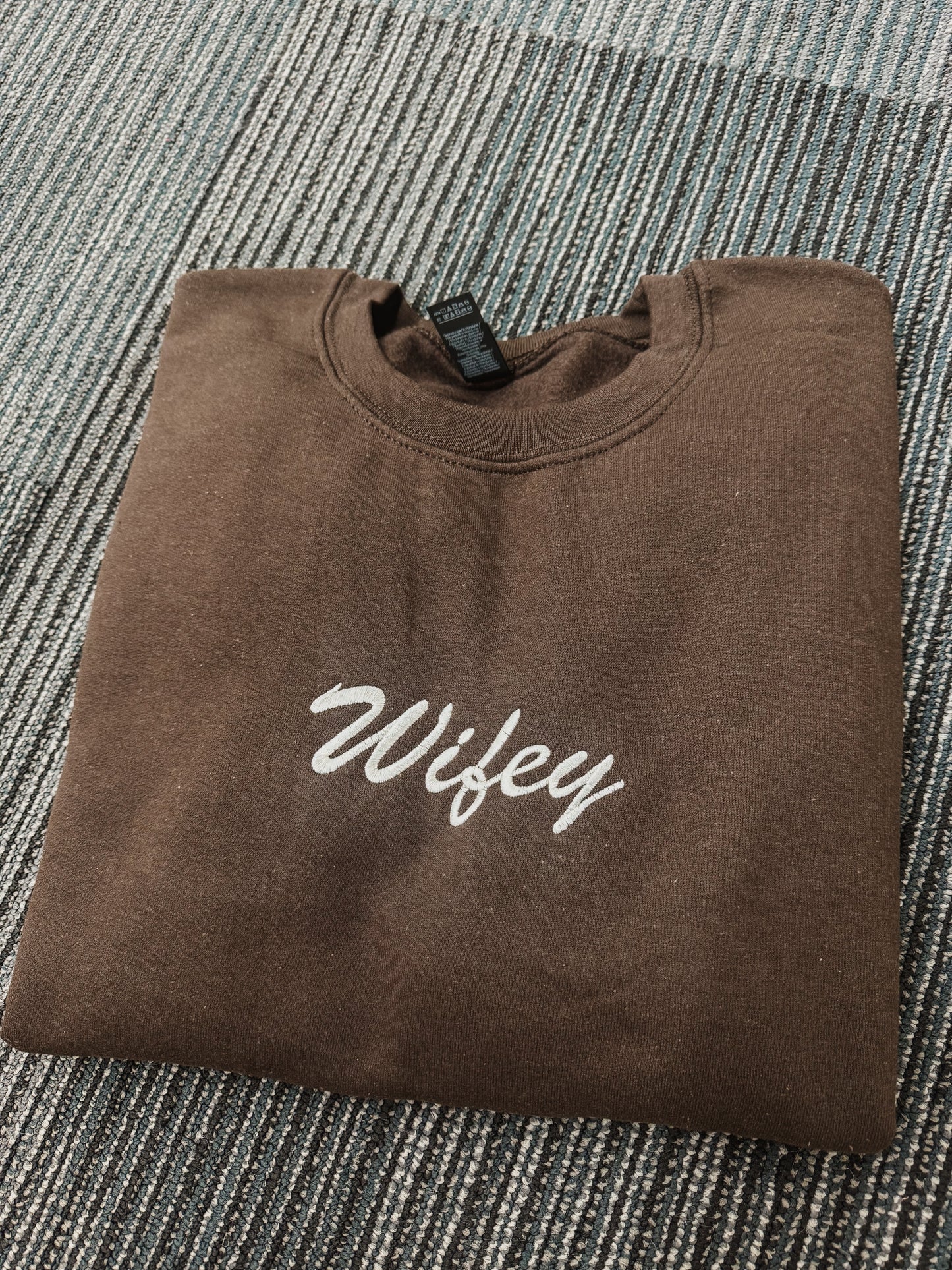 Wifey Embroidered Sweatshirt