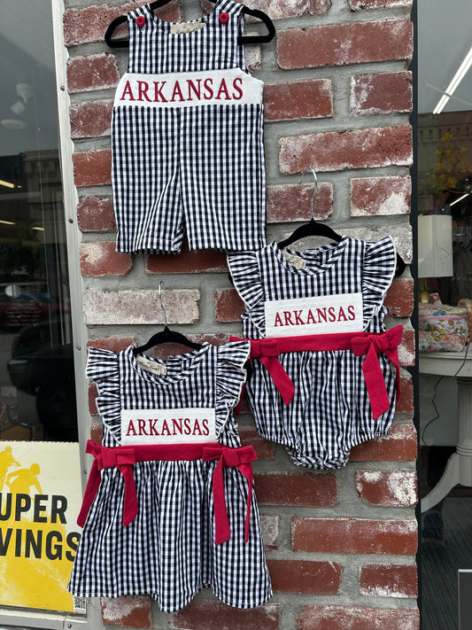 Arkansas Gingham Romper