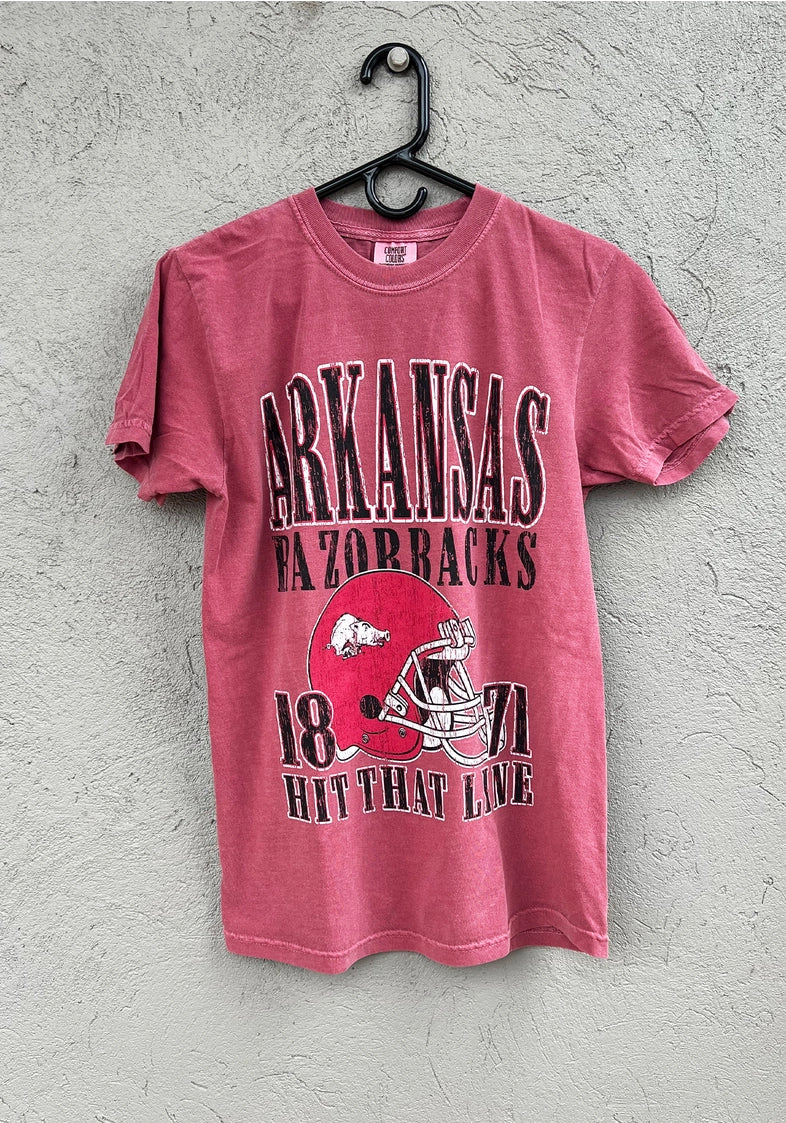 Hit That Line Arkansas Tee