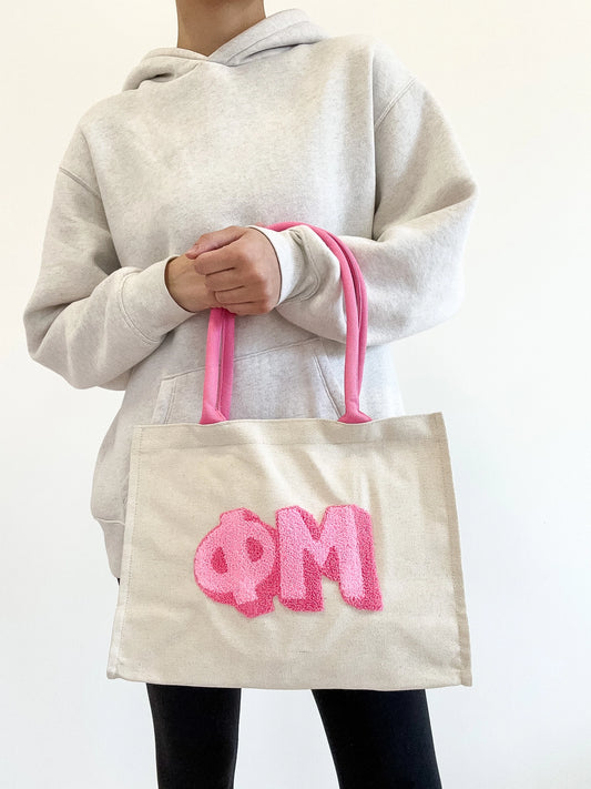 Phi Mu Chenille Tote