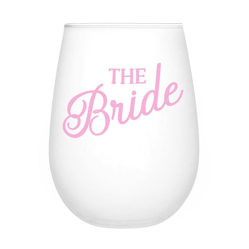 Cup - Frosted "The Bride" Wine Glass