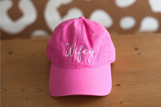 Wifey Baseball Hat - Pink