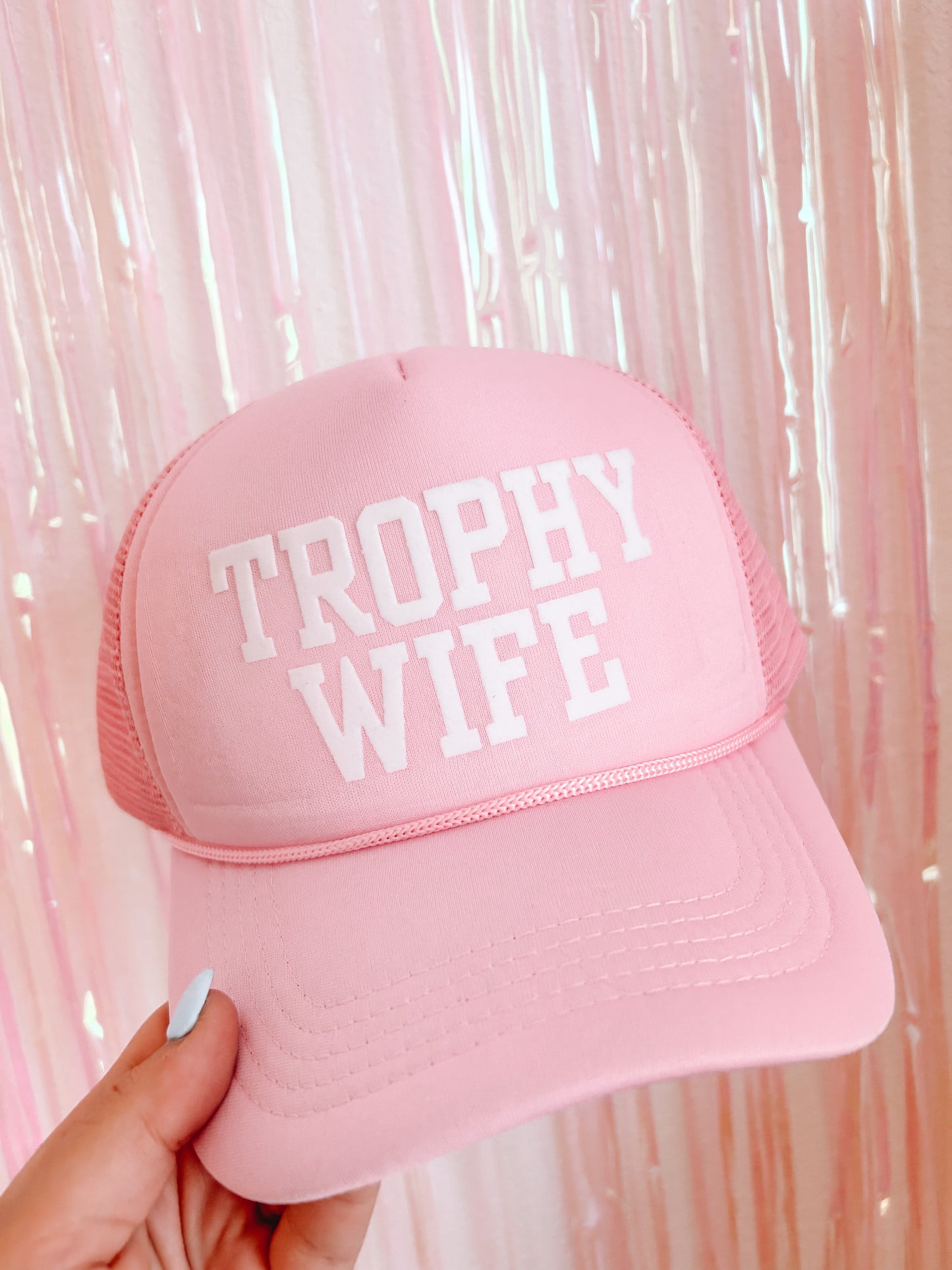 Trophy Wife Trucker Hat- Pink